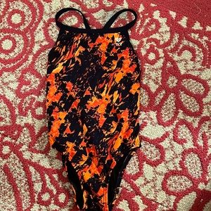 ORANGE TIGHT SWIMSUIT